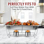 12 Pack Chafing Wire Rack Buffet Stand Chrome Frame for Events, Parties, Wedding, & Birthday Party Catering, alternate view 5