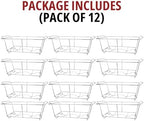 12 Pack Chafing Wire Rack Buffet Stand Chrome Frame for Events, Parties, Wedding, & Birthday Party Catering, alternate view 6