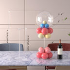 12 Pack Clear Acrylic Balloon Stand 15.75 inch Party Centerpiece Kit in 15.75 Inch in Transparent, alternate view 3
