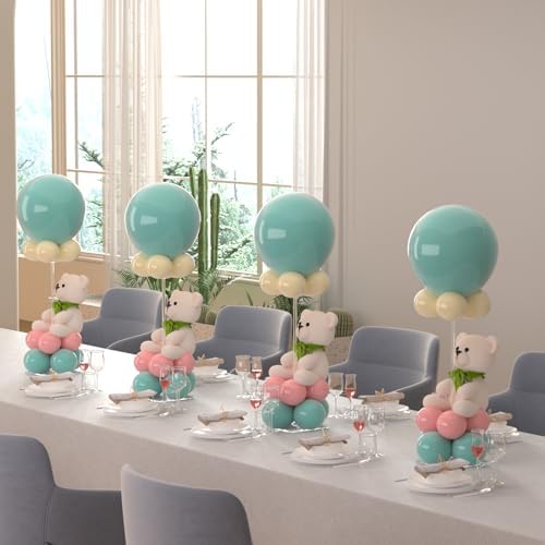 12 Pack Clear Acrylic Balloon Stand 23.6 inch Party Centerpiece in 23.6 Inches in Transparent, alternate view 2