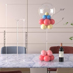 12 Pack Clear Acrylic Balloon Stand 23.6 inch Party Centerpiece in 23.6 Inches in Transparent, alternate view 3