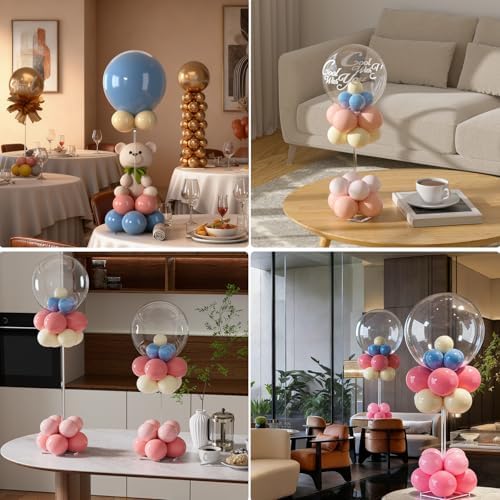 12 Pack Clear Acrylic Balloon Stand 23.6 inch Party Centerpiece in 23.6 Inches in Transparent, alternate view 6