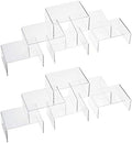 12 Pack Clear Acrylic Display Stand Crafts Stand Cupcake Risers 4" x 3''x 2'' in black