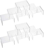 12 Pack Clear Acrylic Display Stand Crafts Stand Cupcake Risers 4" x 3''x 2'' in black