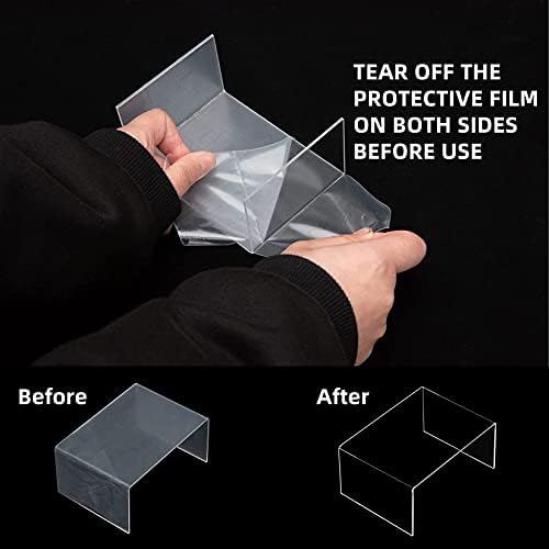 12 Pack Clear Acrylic Display Stand Crafts Stand Cupcake Risers 4" x 3''x 2'' in black, alternate view 3