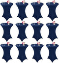 12 Pack Cocktail Spandex Tablecloth 32"x43" Cocktail Table Cover Fitted High Top Round Table for Bar Wedding