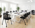 12 Pack Conference Room Chairs with Paddle Folding Office Chair Foldable Desk Chair Mesh Back and Arms for