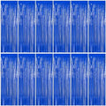 12 Pack Dark Blue Foil Curtain Streamer Decorations