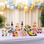 12-Pack Dessert Table Display Set, 6 Cupcake Stands and 6 Dessert Trays, Plastic Dessert Display Stands and Cake, alternate