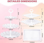 12-Pack Dessert Table Display Set, 6 Cupcake Stands and 6 Dessert Trays, Plastic Dessert Display Stands and Cake, alternate