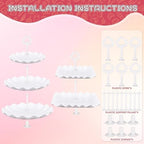 12-Pack Dessert Table Display Set, 6 Cupcake Stands and 6 Dessert Trays, Plastic Dessert Display Stands and Cake, alternate