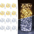 12 Pack Fairy Lights Battery Operated 7ft 20 LED Mini String Lights Twinkle Lights Silver Wire Firefly Starry