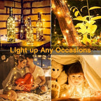12 Pack Fairy Lights Battery Operated 7ft 20 LED Mini String Lights Twinkle Lights Silver Wire Firefly Starry, alternate view