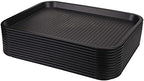 12 Pack Fast Food Tray, 13.7 x 10.5 Inch Plastic Restaurant Serving Tray Cafeteria Trays for Coffee Table