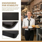 12 Pack Fast Food Tray, 13.7 x 10.5 Inch Plastic Restaurant Serving Tray Cafeteria Trays for Coffee Table, alternate view 4