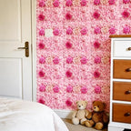 12-Pack Flower Wall Backdrop Rose Pink Backdrop 15×15 Inch Silk in 15×15 Inch, alternate view 6
