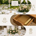 12 Pack Gold Table Number Holders, 8inch Weighted Base Place Card Holders for Outdoor Wedding, Windproof Sturdy, alternate