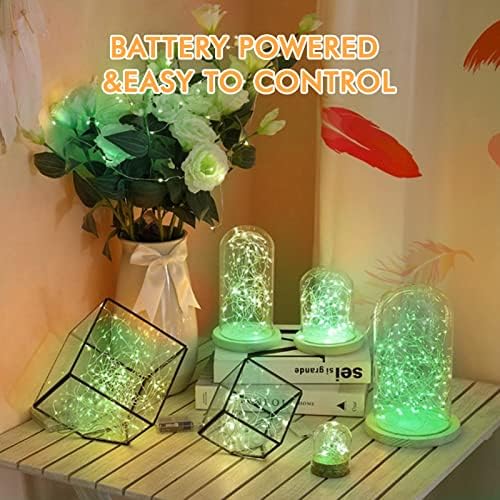 12 Pack Green Fairy Lights, 7FT 20LED Battery Operated String Lights, alternate view 2