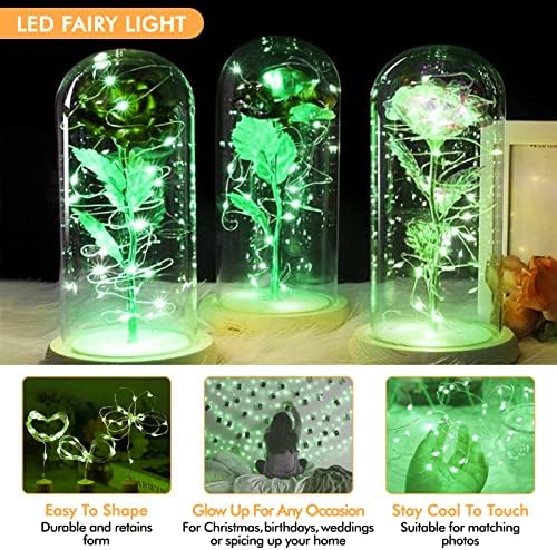 12 Pack Green Fairy Lights, 7FT 20LED Battery Operated String Lights, alternate view 4