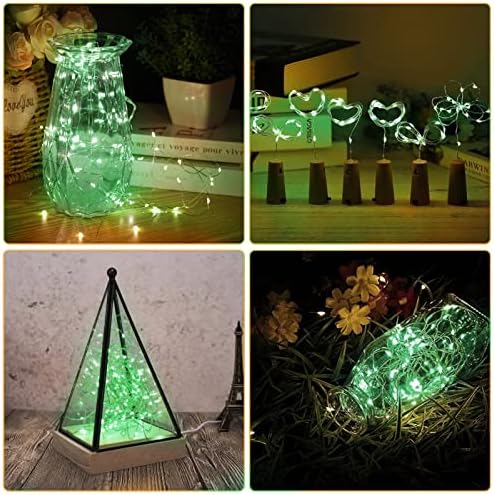 12 Pack Green Fairy Lights, 7FT 20LED Battery Operated String Lights, alternate view 7