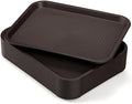 12 Pack Plastic Fast Food Trays, 13.7 x 10.5 Inch Rectangular Cafeteria Trays Restaurant Serving Tray for Coffee