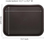 12 Pack Plastic Fast Food Trays, 13.7 x 10.5 Inch Rectangular Cafeteria Trays Restaurant Serving Tray for Coffee, alternate