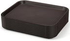 12 Pack Plastic Fast Food Trays, 13.7 x 10.5 Inch Rectangular Cafeteria Trays Restaurant Serving Tray for Coffee, alternate