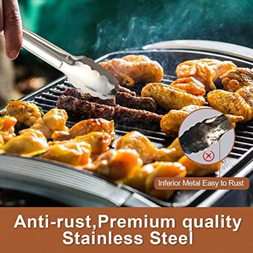 12 Pack Serving Tongs Kitchen Tongs, Buffet Tongs, Stainless Steel Food Tong Serving Tong, small tongs in Silver, alternate
