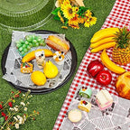 12 Pack Serving Trays with Lids, Round Trays, Black,16inch in 16 inch in Black, alternate view 2
