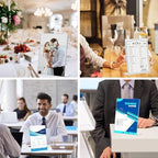 12 Pack Slanted Back Acrylic Sign Holders 5x7 for Business & Store, Tabletop Vertical Sign Holder with Anti-Slip, alternate