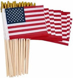 12 Pack Small American Flags on Stick Mini US Flag for Outside 8x12 Inch in 8x12 Inch, alternate view 7