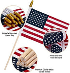 12 Pack Small American Flags on Stick Small US Flags/Mini American Flags for Outside 4x6 Inch American Hand Held, alternate