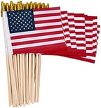12 Pack Small American Flags on Stick Small US Flags/Mini American Flags for Outside 4x6 Inch American Hand Held, alternate