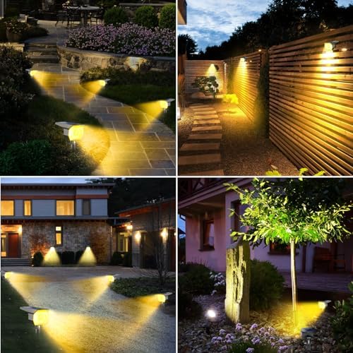 12 Pack Solar Spot Lights Outdoor Waterproof, Landscape Spotlights, alternate view 6