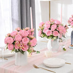 12 Packs Peonies Artificial Flowers, Light Pink Silk Artificial Peonies in Light Pink, alternate view 6