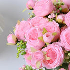 12 Packs Peonies Artificial Flowers, Light Pink Silk Artificial Peonies in Light Pink, alternate view 7