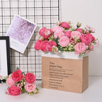 12 Packs Peonies Artificial Flowers, Mixed Pink Silk Artificial Peonies in Mixed Pink, alternate view 6