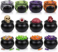 12 Pc Halloween Cauldron 10inch Witch Plastic Cauldron bowl Black, For Halloween Décor