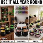 12 Pc Halloween Cauldron 10inch Witch Plastic Cauldron bowl Black, For Halloween Décor, alternate view 7