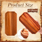 12 Pcs 10 x 5 Inch Wooden Serving Platter Bulk Acacia Wood Platters in 10 x 5 Inch in as shown in the picture, alternate view