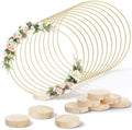 12 Pcs 12 in Macrame Metal Hoops with Holders for Dream Catcher DIY