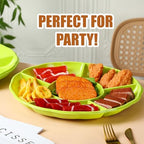 12 Pcs 12 Pcs Plastic Divided Serving Trays 12Inch Round, Green in about 12.2 x 12.2 x 1.18 inches in Green, alternate view 4