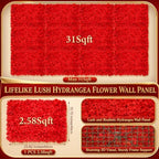 12 Pcs 24" x 16" Red Flower Wall Backdrop Panels in 24" x 16" in Vibrant Red, alternate view 3