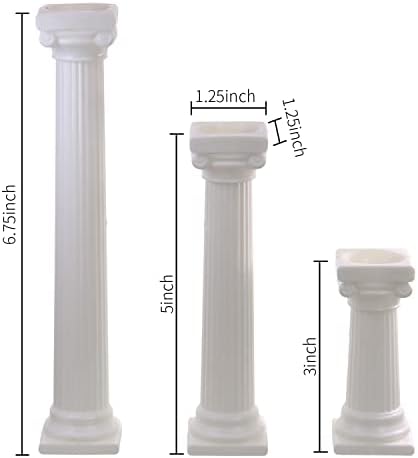 12 Pcs 3 Different Sizes Roman Pillar Cake Iayered Support.Cake layered Support.Multi layer Wedding Cake, alternate view 2