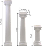 12 Pcs 3 Different Sizes Roman Pillar Cake Iayered Support.Cake layered Support.Multi layer Wedding Cake, alternate view 2