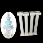 12 Pcs 3 Different Sizes Roman Pillar Cake Iayered Support.Cake layered Support.Multi layer Wedding Cake, alternate view 4