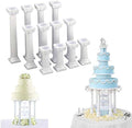 12 Pcs 3 Size Roman Column Cake Stand, Column Cake Tiered Stands Cake Pillars, Fondant Cakes Tier Separator