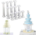 12 Pcs 3 Size Roman Column Cake Stand, Column Cake Tiered Stands Cake Pillars, Fondant Cakes Tier Separator