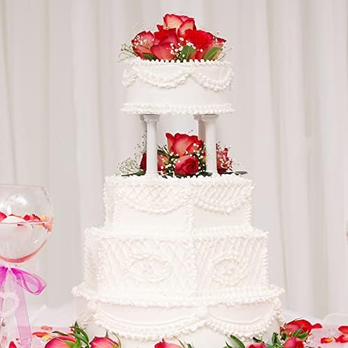 12 Pcs 3 Size Roman Column Cake Stand, Column Cake Tiered Stands Cake Pillars, Fondant Cakes Tier Separator, alternate view 2