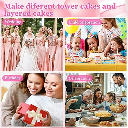 12 Pcs 3 Size Roman Column Cake Stand, Column Cake Tiered Stands Cake Pillars, Fondant Cakes Tier Separator, alternate view 7
